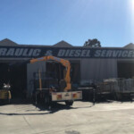 Crane out the front of the HDS Brisbane workshop